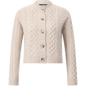 Regular fit gebreid jack van zuivere wol, model 'ABITO'