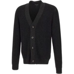 Emporio Armani, Heren, Truien, Grijs, Maat: M Viscose,