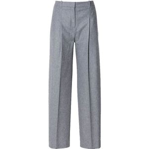 Hugo, Dames, Broeken, Grijs, Maat: L Wol,