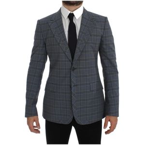 Dolce & Gabbana - Main Line - Blazer - Blauw Geruit - Slim Fit