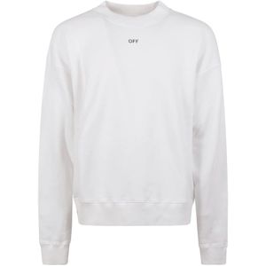 Off White, Heren, Sweatshirts & Hoodies, Wit, Maat: L Katoen,
