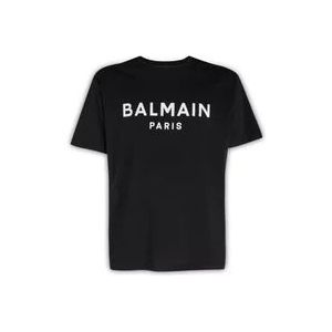 Balmain Klassiek T-Shirt , Black , Heren , Maat: 3XL