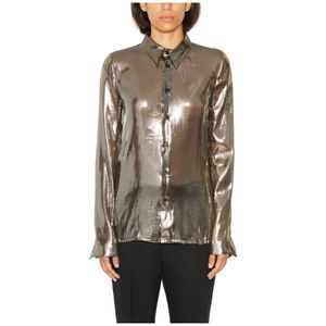 Sapio, Dames, Blouses & Shirts, Geel, Maat: XS Zijde,