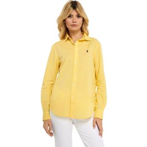 Ralph Lauren, Dames, Blouses & Shirts, Geel, Maat: M Katoen,