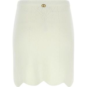 Twinset, Dames, Rokken, Wit, Maat: S