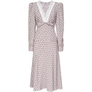 Alessandra Rich, Dames, Jurken, Roze, Maat: 2XS Zijde,