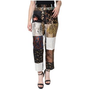 Dolce & Gabbana, Dames, Broeken, Veelkleurig, Maat: L Katoen,