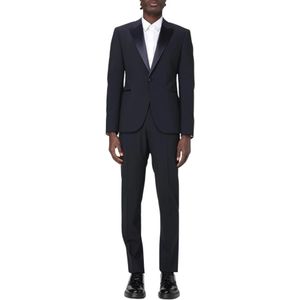 Emporio Armani, Heren, Pakken, Blauw, Maat: XL Tweed,