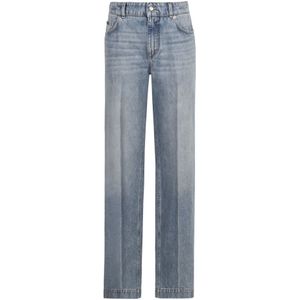 Dolce & Gabbana - Jeans - Blauw - Dames - Rechte Pijpen - Katoen