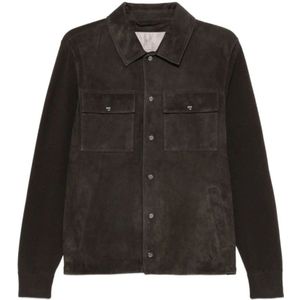 Herno, Heren, Jassen, Bruin, Maat: 2XL Suède,