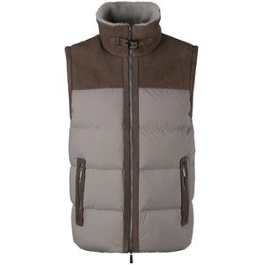 Moorer, Heren, Jassen, Grijs, Maat: M Leer,