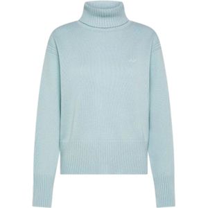 Sun68, Dames, Truien, Blauw, Maat: S Wol,