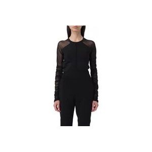 Pinko Long Sleeve Tops , Black , Dames , Maat: S