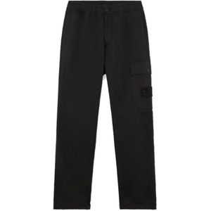 Stone Island, Heren, Broeken, Zwart, Maat: W32