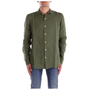 Saint Barth, Heren, Overhemden, Groen, Maat: XL Linnen,