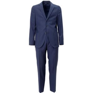 Hugo, Heren, Pakken, Blauw, Maat: XL Wol,