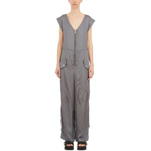 Andrea Ya’aqov, Dames, Jumpsuits & Playsuits, Grijs, Maat: XS Viscose,