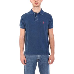 Polo Ralph Lauren - Gebreide Polo - Blauw - Katoen - Korte Mouwen