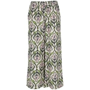 Weekend Max Mara, Dames, Broeken, Veelkleurig, Maat: XS Zijde,