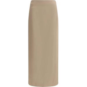 Brunello Cucinelli, Dames, Rokken, Grijs, Maat: M Satijn,