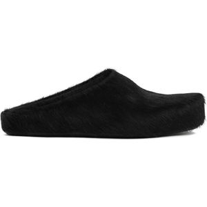 Marni - Fussbett - Muiltjes - Zwart - Kalfsleer