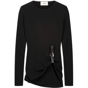 Coperni, Dames, Tops, Zwart, Maat: XS Jersey,