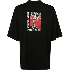 Palm Angels, Dames, Tops, Zwart, Maat: S