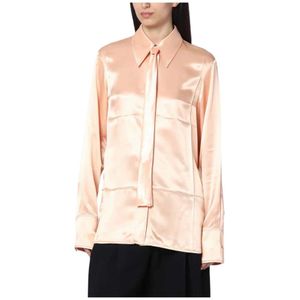 Jil Sander, Dames, Blouses & Shirts, Roze, Maat: XS