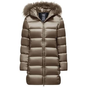 BomBoogie, Dames, Mantels, Beige, Maat: S Leer,