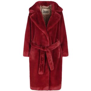 Herno, Dames, Mantels, Rood, Maat: 2XS Viscose,