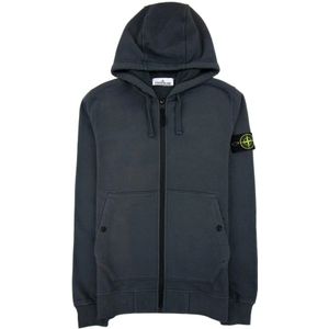Stone Island, Heren, Sweatshirts & Hoodies, Grijs, Maat: M Katoen,