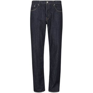 Edwin, Heren, Broeken, Blauw, Maat: W30 Katoen,