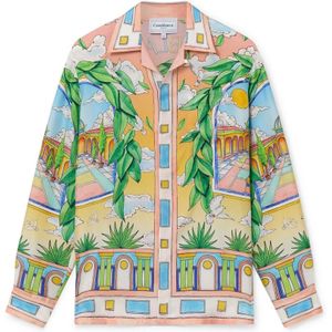 Casablanca Ideale Zijden Shirt MultiKleur , Multicolor , Heren , Maat: L