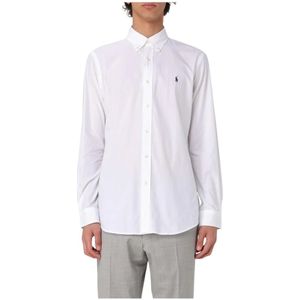 Polo Ralph Lauren, Heren, Overhemden, Wit, Maat: S Katoen,