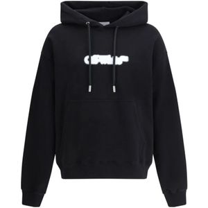 Off White, Heren, Sweatshirts & Hoodies, Zwart, Maat: XS Katoen,