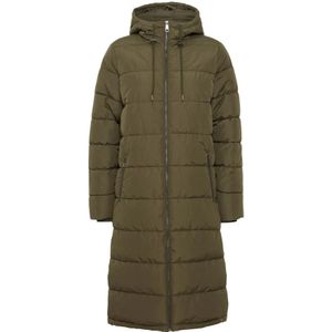 ICHI - IH Zelana - Gewatteerde Jas - Olijfgroen - Lange Pasvorm