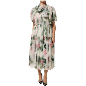 Dolce & Gabbana, Dames, Jurken, Veelkleurig, Maat: XS Katoen,