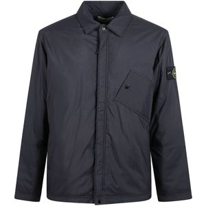Stone Island, Heren, Jassen, Zwart, Maat: L