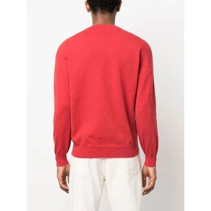 Brunello Cucinelli, Heren, Truien, Rood, Maat: 2XL Kasjmier,