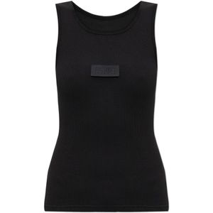 MM6 Maison Margiela, Dames, Tops, Zwart, Maat: L Katoen,