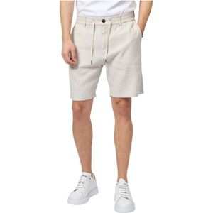 Hugo Boss - Orange Chino - Korte Broek - Beige - Linnen Mix