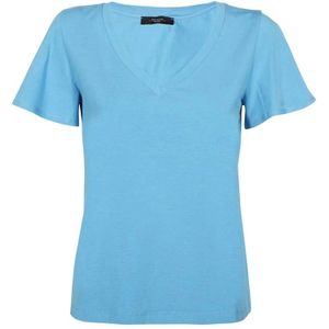 Weekend Max Mara, Dames, Tops, Blauw, Maat: S Katoen,