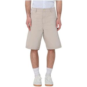 Carhartt Wip, Heren, Korte broeken, Beige, Maat: W30 Katoen,