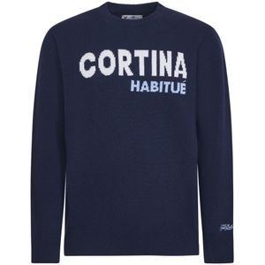 MC2 Saint Barth, Heren, Truien, Blauw, Maat: M Wol,