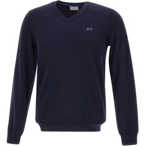 Sun68, Heren, Truien, Blauw, Maat: 2XL Katoen,