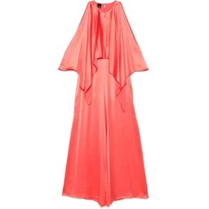 Pinko, Dames, Jumpsuits & Playsuits, Rood, Maat: 2XS Satijn,