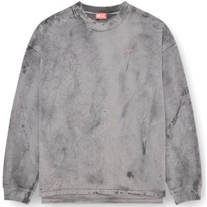 Diesel, Heren, Sweatshirts & Hoodies, Grijs, Maat: M