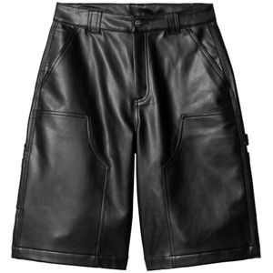 Carhartt Wip, Dames, Korte broeken, Zwart, Maat: M Leer,