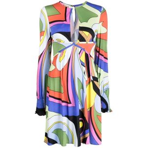 Moschino, Dames, Jurken, Veelkleurig, Maat: S Viscose,