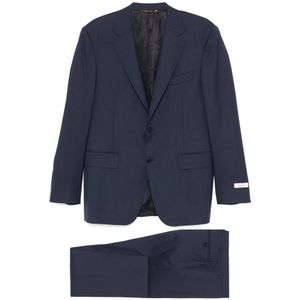 Canali, Heren, Pakken, Blauw, Maat: 2XL Wol,